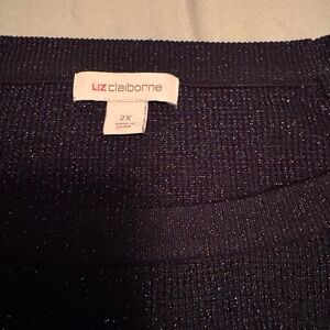 Liz Claiborne Blue Sweater 2X